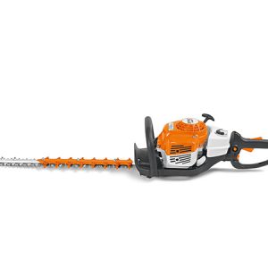 Petrol hedge trimmer with double-sided cutting blade