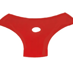 Red sports bra with oval opening detail