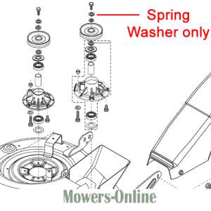 Lawn mower spring washer assembly diagram
