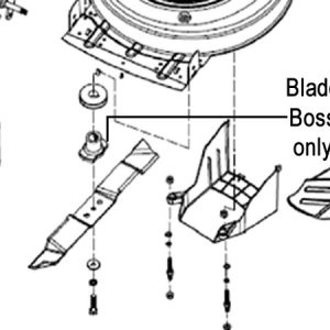 Lawn mower blade boss assembly diagram