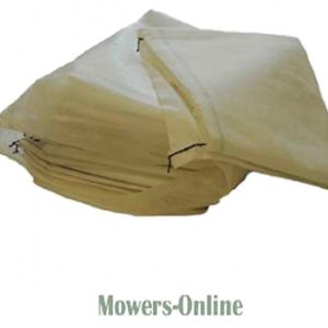 Lawn mower grass collection bag with drawstring