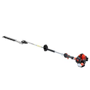 Gas-powered hedge trimmer with shaft extension