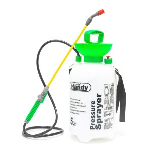 Handy pressure sprayer with hose and nozzle
