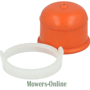Lawn mower fuel cap and ring assembly