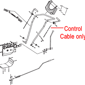 Lawn mower control cable assembly diagram