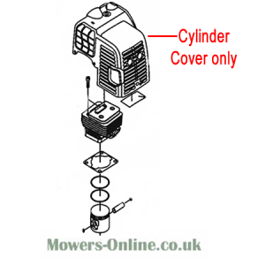 Lawn mower engine cylinder cover assembly diagram