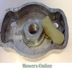 Lawn mower engine head assembly with valve