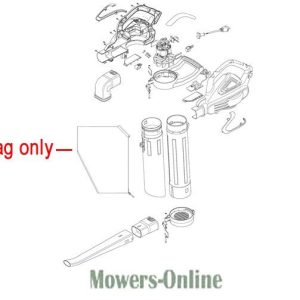 Lawn mower grass bag parts diagram