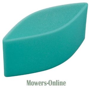 Turquoise foam lawn mower seat cushion