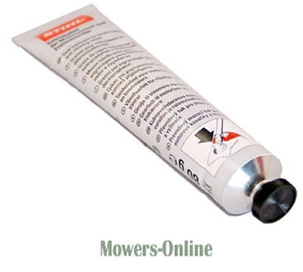 P - Mowers Online Tube of lubricating grease for lawn mower equipment.