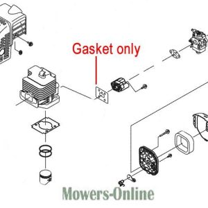 Gasket and engine components exploded diagram
