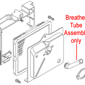 Breather tube assembly diagram with components