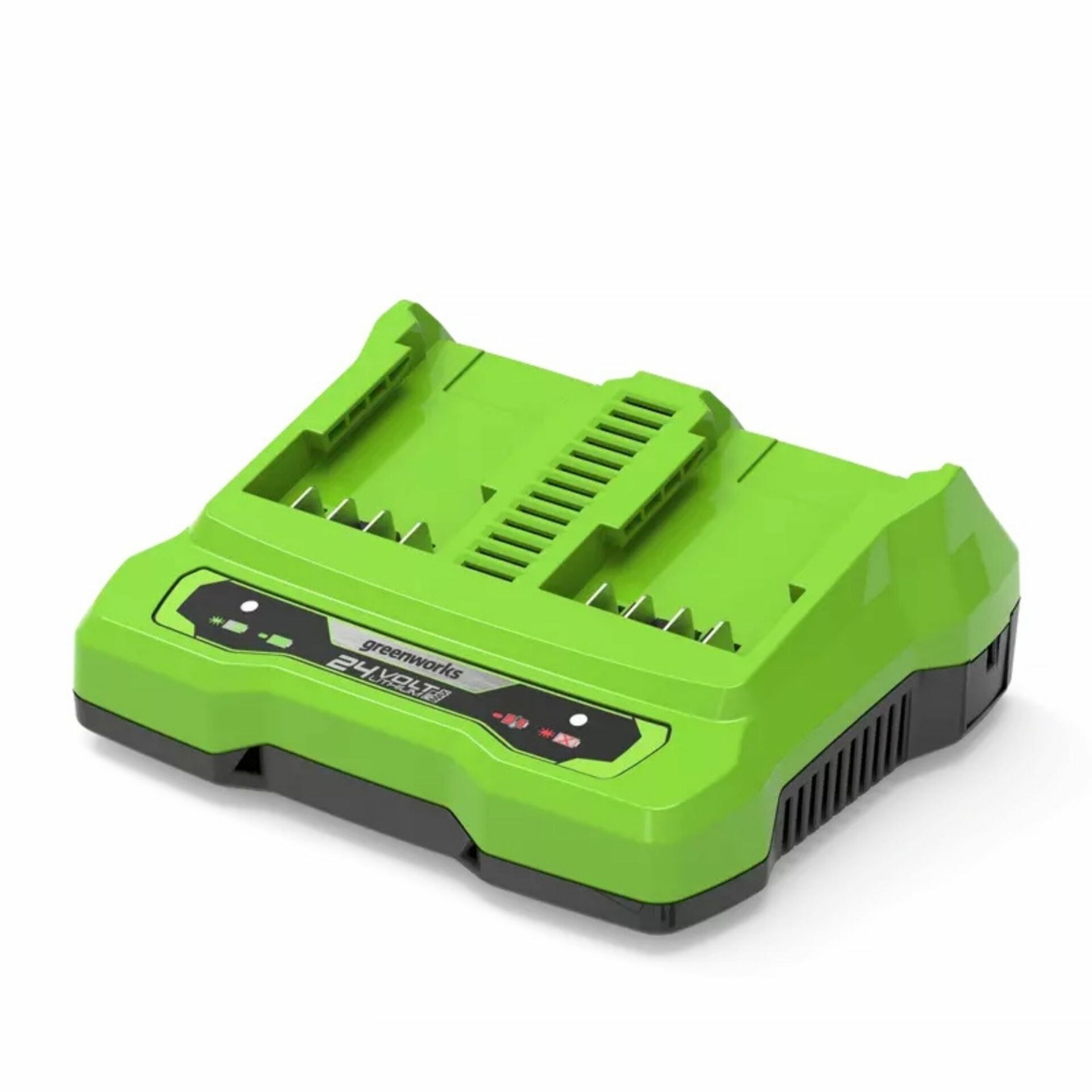 jhitwgjmtkz.jpg - Mowers Online Dual-port battery charger with dual-slot design