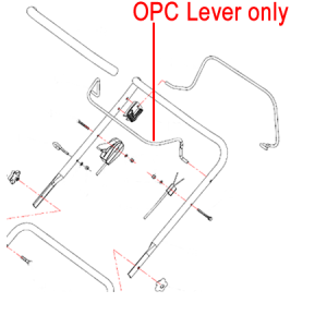 OPC lever replacement part diagram