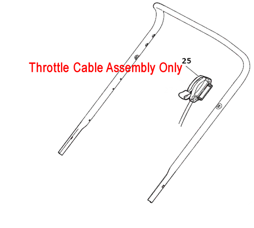 kgrnufexvpr.png - Mowers Online Throttle cable assembly diagram with connector detail