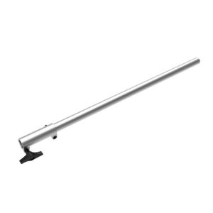 Shotgun barrel with black mounting bracket