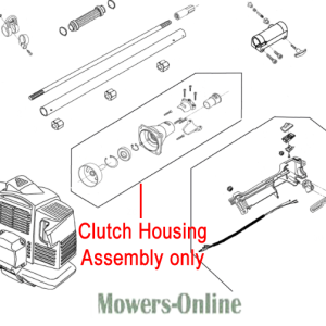 Clutch housing assembly diagram for walk-behind mower