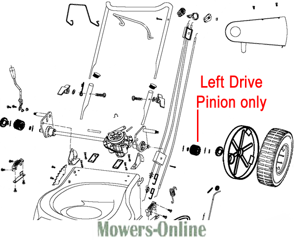 kwknpdicupg.png - Mowers Online Lawn mower left drive pinion parts diagram