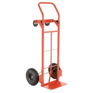 Red two-wheel hand truck dolly cart