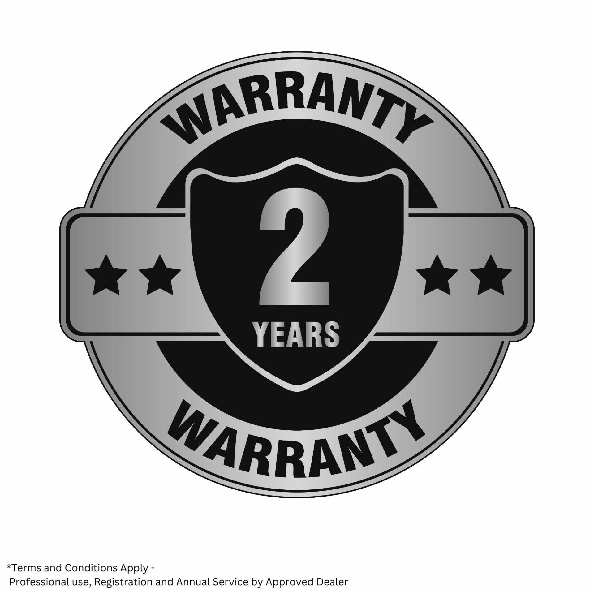 miev2uyonau.jpg - Mowers Online Two year product warranty badge seal