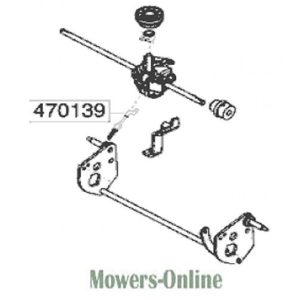 Lawn mower transmission axle assembly parts diagram