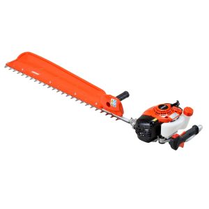 Cordless hedge trimmer with orange housing