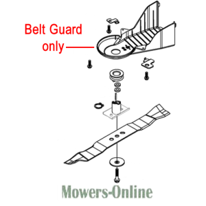Belt guard assembly parts for lawn mower