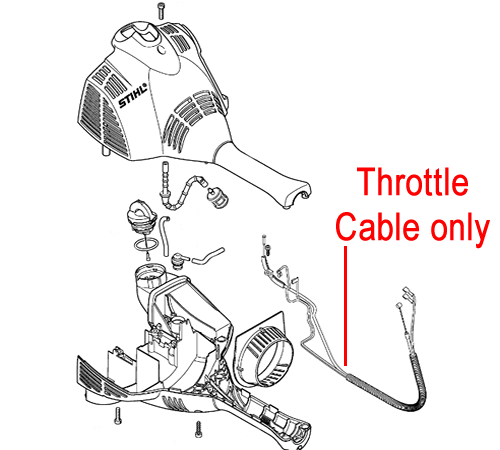 ng0pwm0uta4.png - Mowers Online Throttle cable assembly diagram for small engine