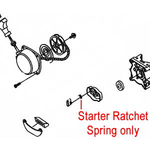 Starter ratchet spring only diagram