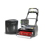 Lawn mower with grass collector and engine