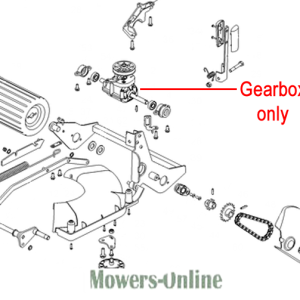Lawn mower gearbox assembly diagram
