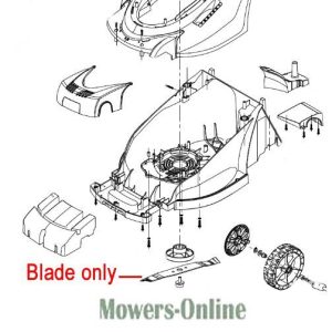 Lawn mower blade replacement parts diagram