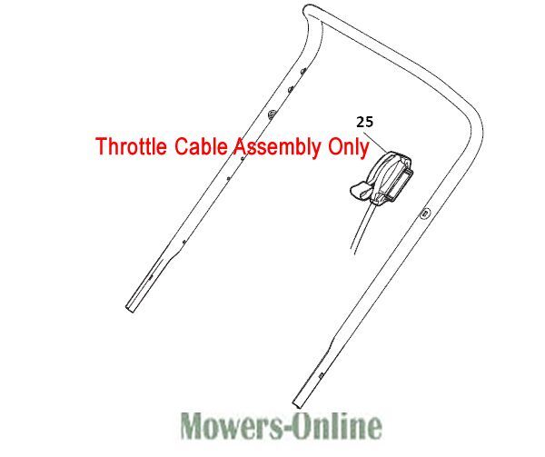P - Mowers Online Throttle cable assembly for lawn mower equipment
