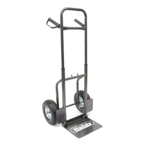 Steel hand truck with pneumatic wheels