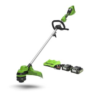 Cordless string trimmer with batteries and charger
