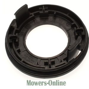 Lawn mower blade adapter ring housing