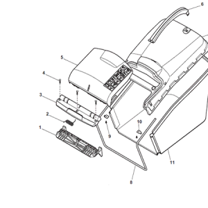 Exploded diagram of mechanical parts assembly