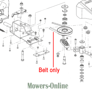 Lawn mower belt replacement parts diagram