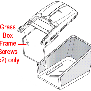 Lawn mower grass box frame assembly diagram