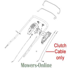 Clutch cable assembly diagram for lawn mower