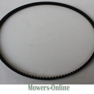 Lawn mower drive belt with teeth