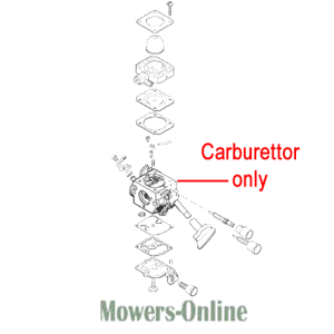 Carburetor parts diagram exploded view