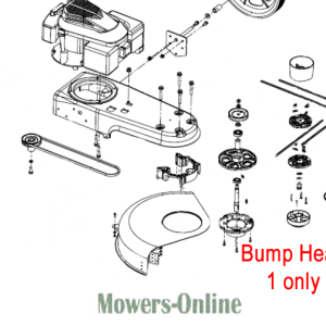 Lawn mower bump head assembly diagram parts