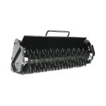 Lawn sweeper attachment with tines and handle