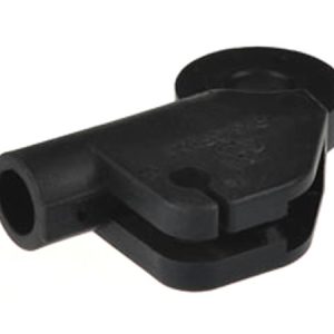 Battery terminal connector with cap and cable port