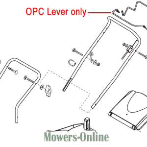Lawn mower OPC lever assembly diagram