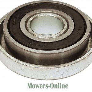 Flanged ball bearing with rubber seal