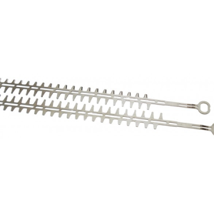 Hedge trimmer blades with dual handles