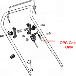 OPC cable assembly diagram for lawn mower