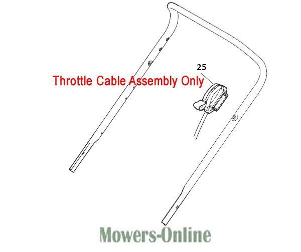 P - Mowers Online Throttle cable assembly for lawn mower